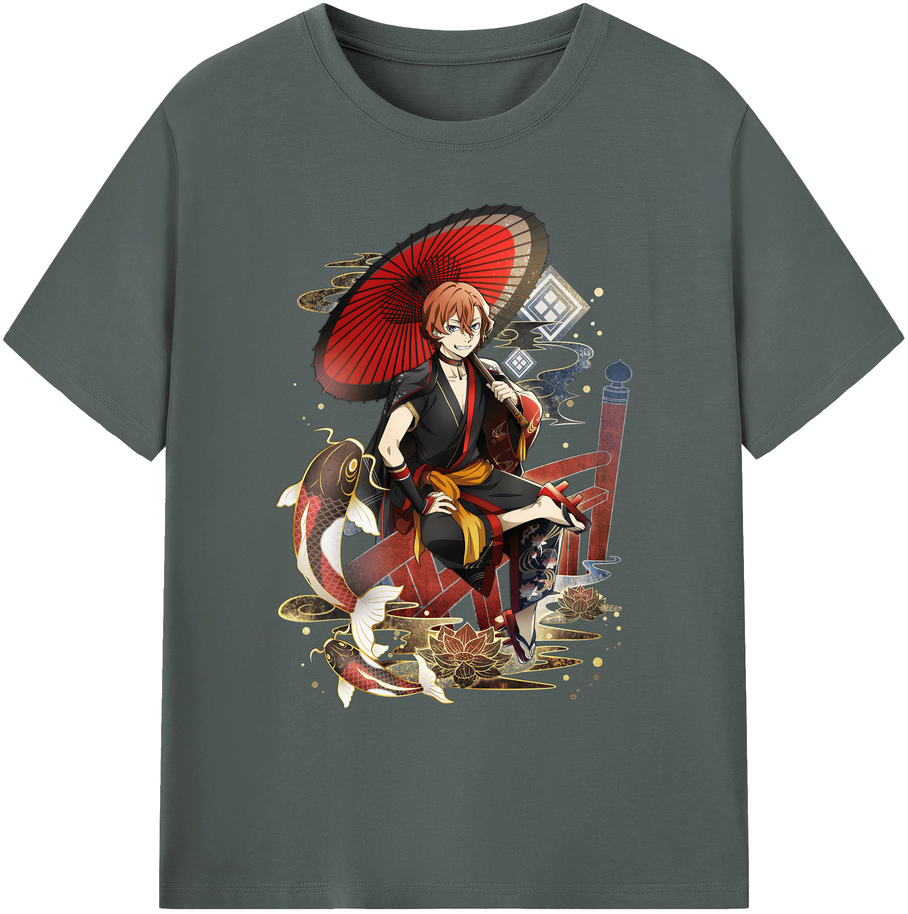（画像用） 文豪ストレイドッグス Bungo Stray Dogs 綿100％ メンズ半袖Tシャツ｜肌触りやわらか＆通気性